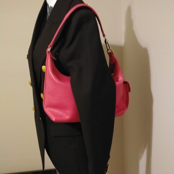 Longchamp Pink Pebbled Leather Hobo Bag  EUC - Picture 13 of 13